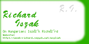 richard iszak business card